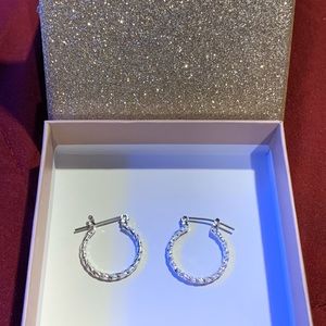 Silver hoop earrings